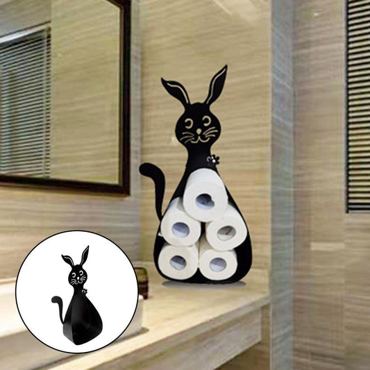 Cute Animal Figure Statue Toilet Paper Holder Office Ornament  Rabbit