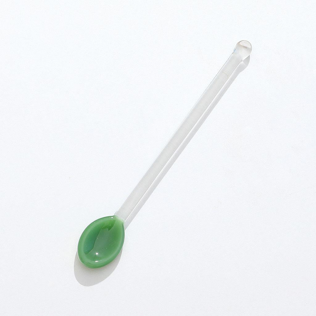 10x Glass Teaspoons Dishwasher Safe Stirring Spoon for Stirring Coffee Bar Dark Green