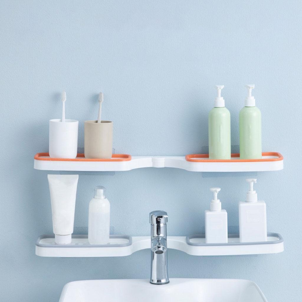 Soap Dishes Rotatable Punch-Free Rack Hollow Save Space Bathroom Accessories White Gray