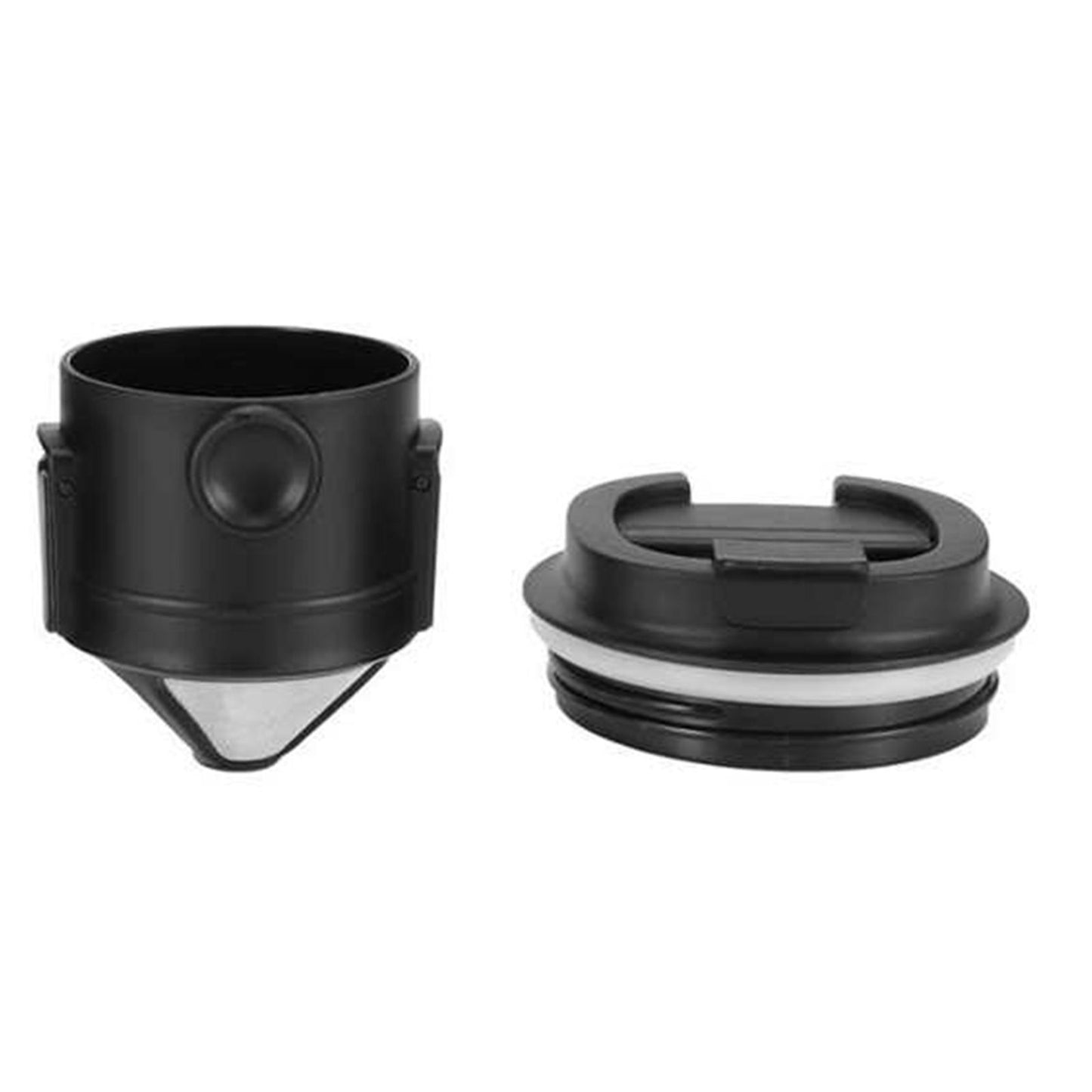Stainless Steel Tumbler Vacuum Coffee Mug Spill-Proof Lid Home Office Travel black 380ml