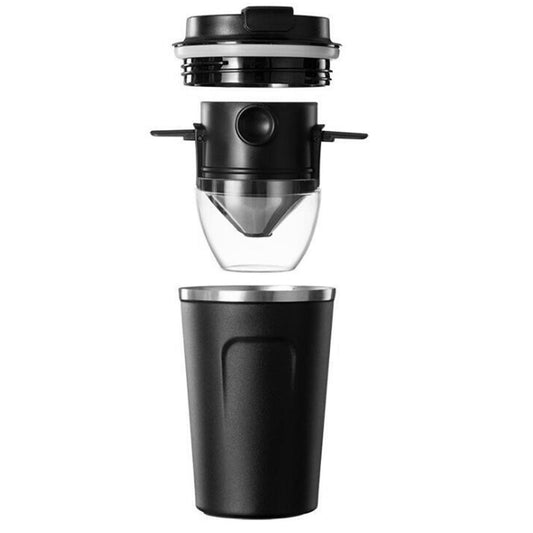 Stainless Steel Tumbler Vacuum Coffee Mug Spill-Proof Lid Home Office Travel black 510ml