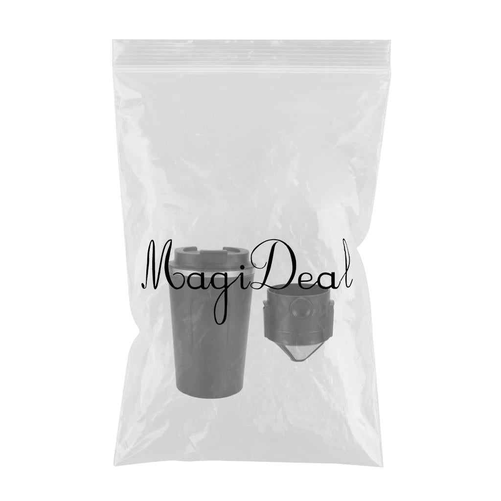 Stainless Steel Tumbler Vacuum Coffee Mug Spill-Proof Lid Home Office Travel black 510ml