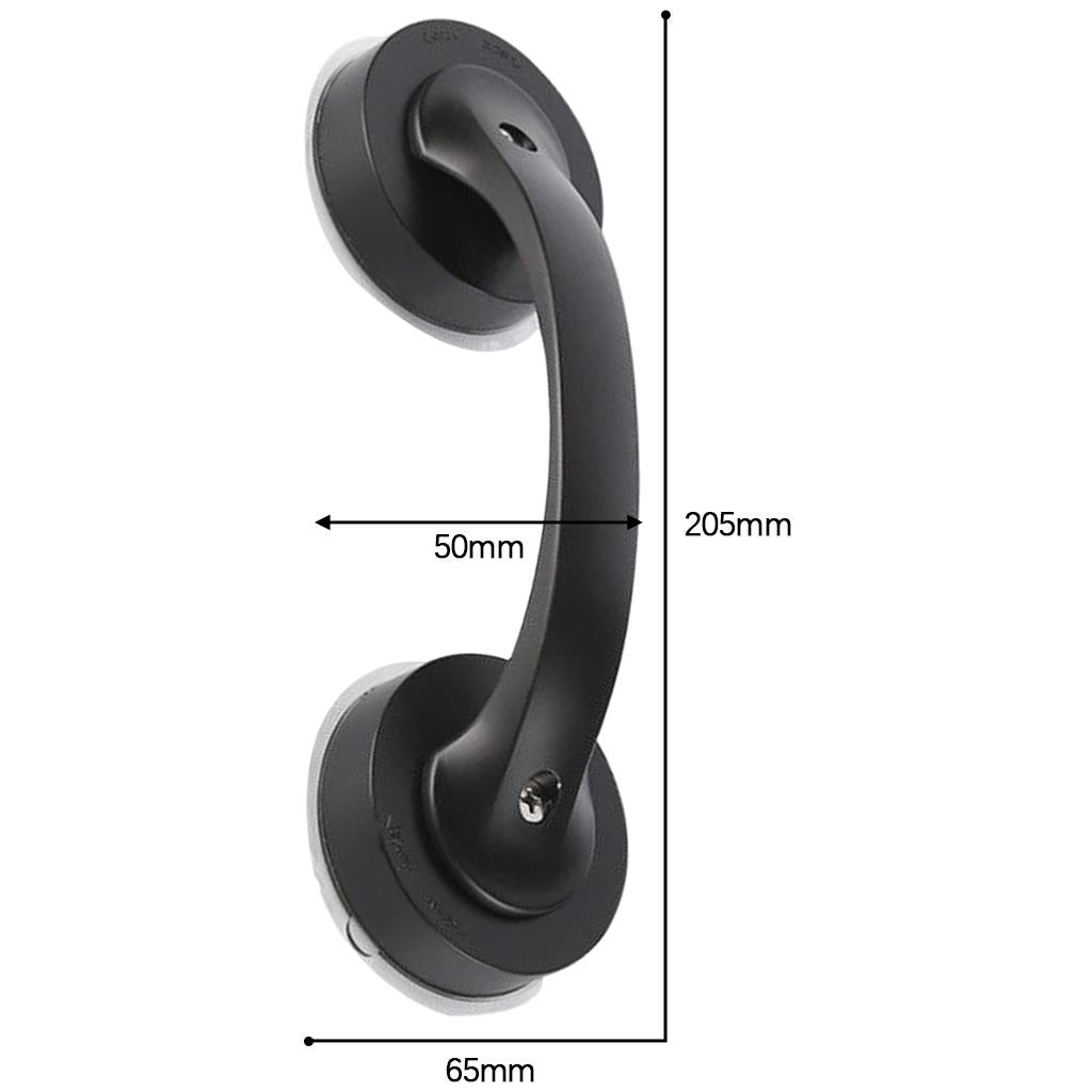 Suction Cup Door Handle Household Accessories Helping Handle for Hotel Black