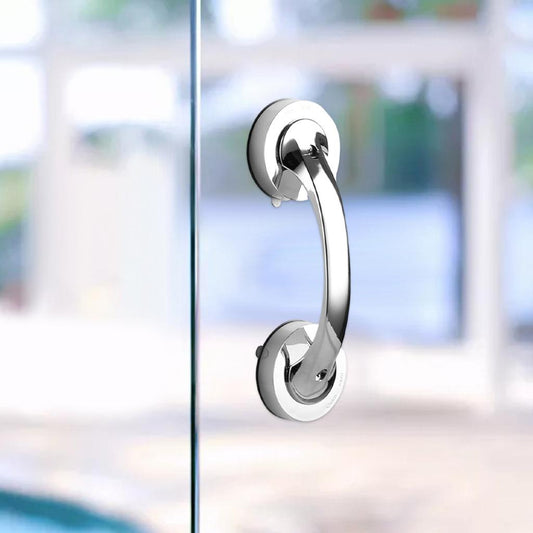 Suction Cup Door Handle Household Accessories Helping Handle for Hotel Silver
