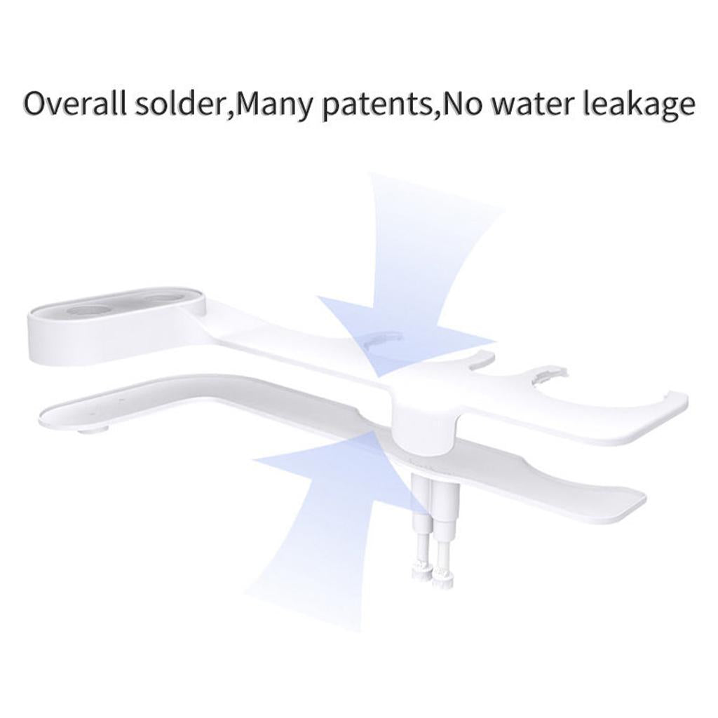 Bidet Toilet Seat Attachment Non-Electric Retractable Nozzles Feminine Wash White