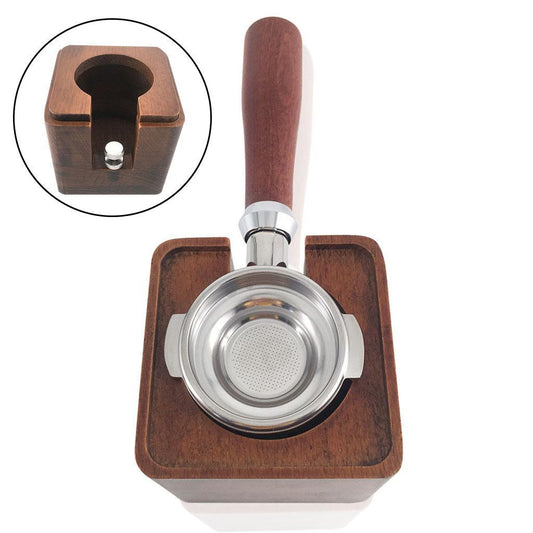 Coffee Tamper Holder Tamping Station with Lid Coffee Maker Support Base