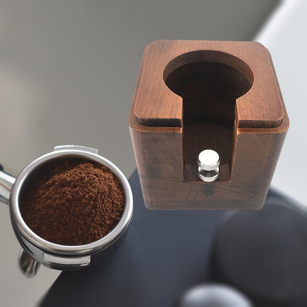 Coffee Tamper Holder Tamping Station with Lid Coffee Maker Support Base