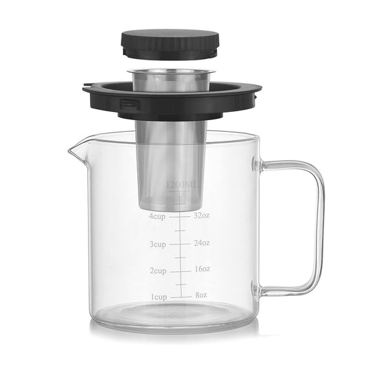 French Press Coffee Maker Press Pot High Borosilicate Glass Tea Maker 1.2L