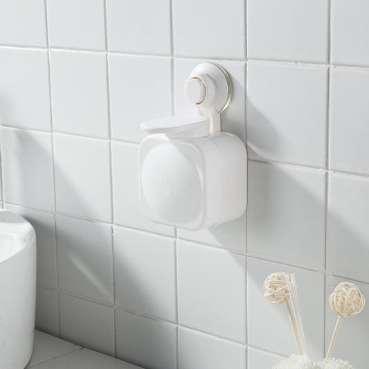 PVC Manual Soap Dispenser Wall Mounting Bathroom Washroom School Hotel White
