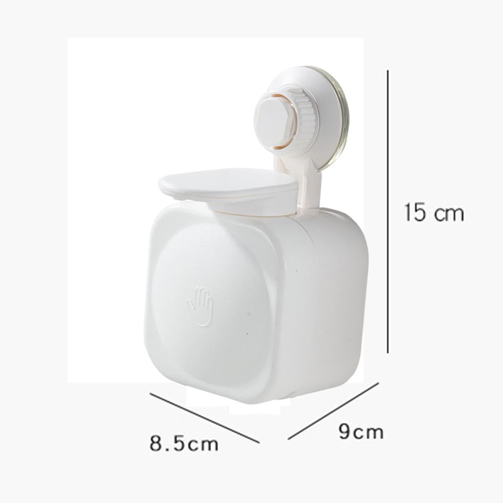 PVC Manual Soap Dispenser Wall Mounting Bathroom Washroom School Hotel White