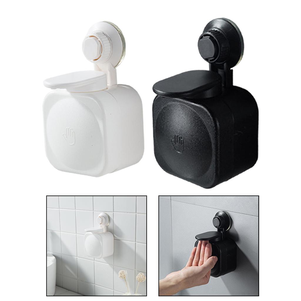 PVC Manual Soap Dispenser Wall Mounting Bathroom Washroom School Hotel White