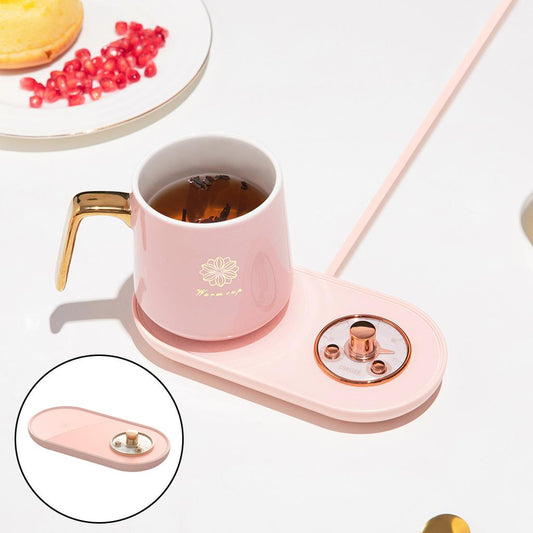 Portable USB Coffee Mug Warmer Timing Function Beverage Warmes Pink