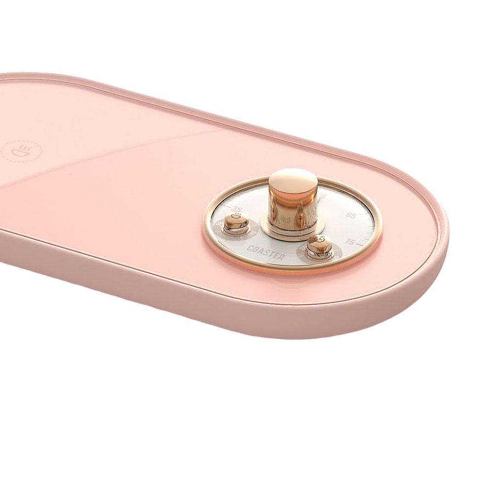 Portable USB Coffee Mug Warmer Timing Function Beverage Warmes Pink