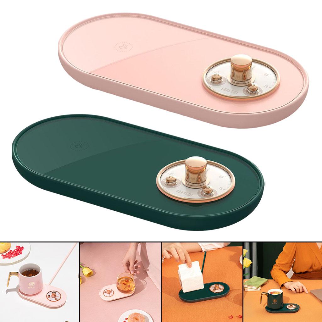 Portable USB Coffee Mug Warmer Timing Function Beverage Warmes Pink