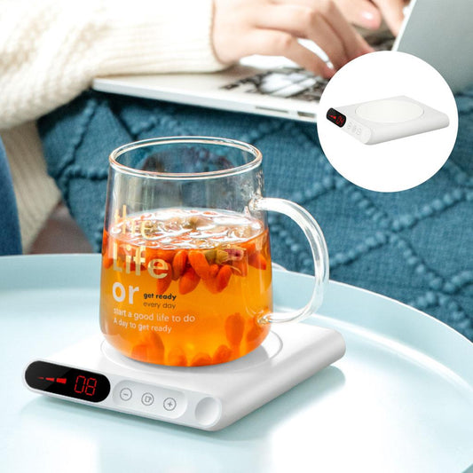 Portable 55 Degree USB 10W Smart Coffee Cup Mug Warmer Accessories White