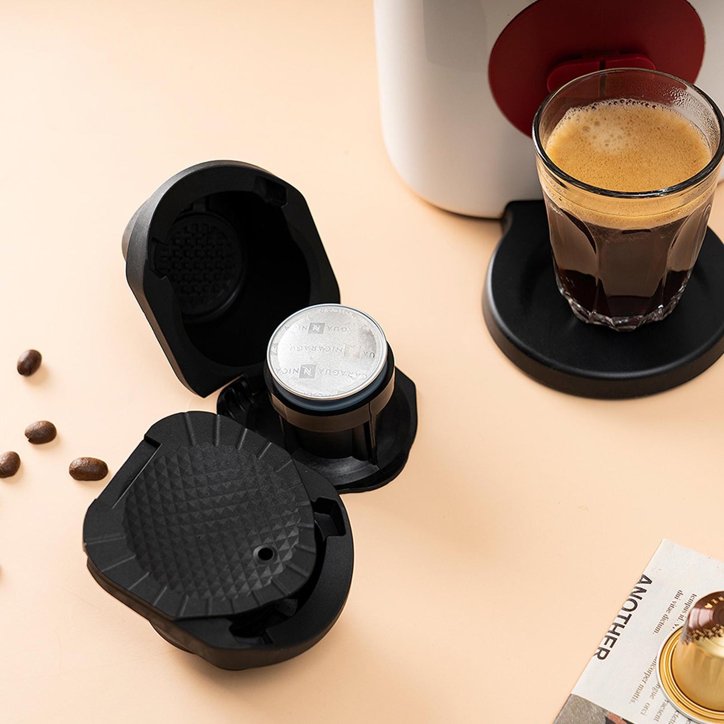 Portable Coffee Capsule Converter Refillable Espresso Machine for Home