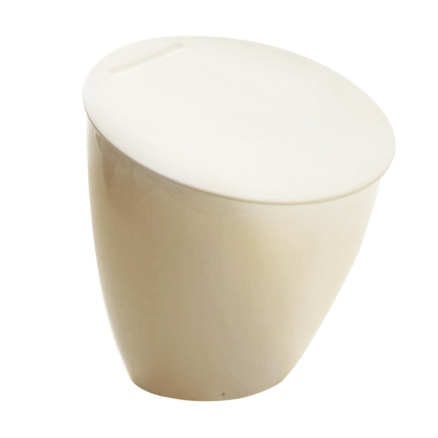 3L Desk Plastic Garbage Disposal Bin Mini Trash Can for Living Room Beige