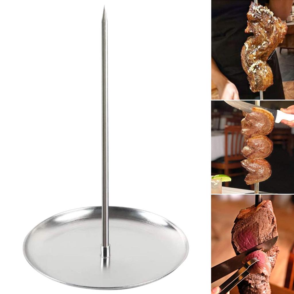 Stainless Steel Vertical Skewer Oven Kebab Spike Stand BBQ Rack round