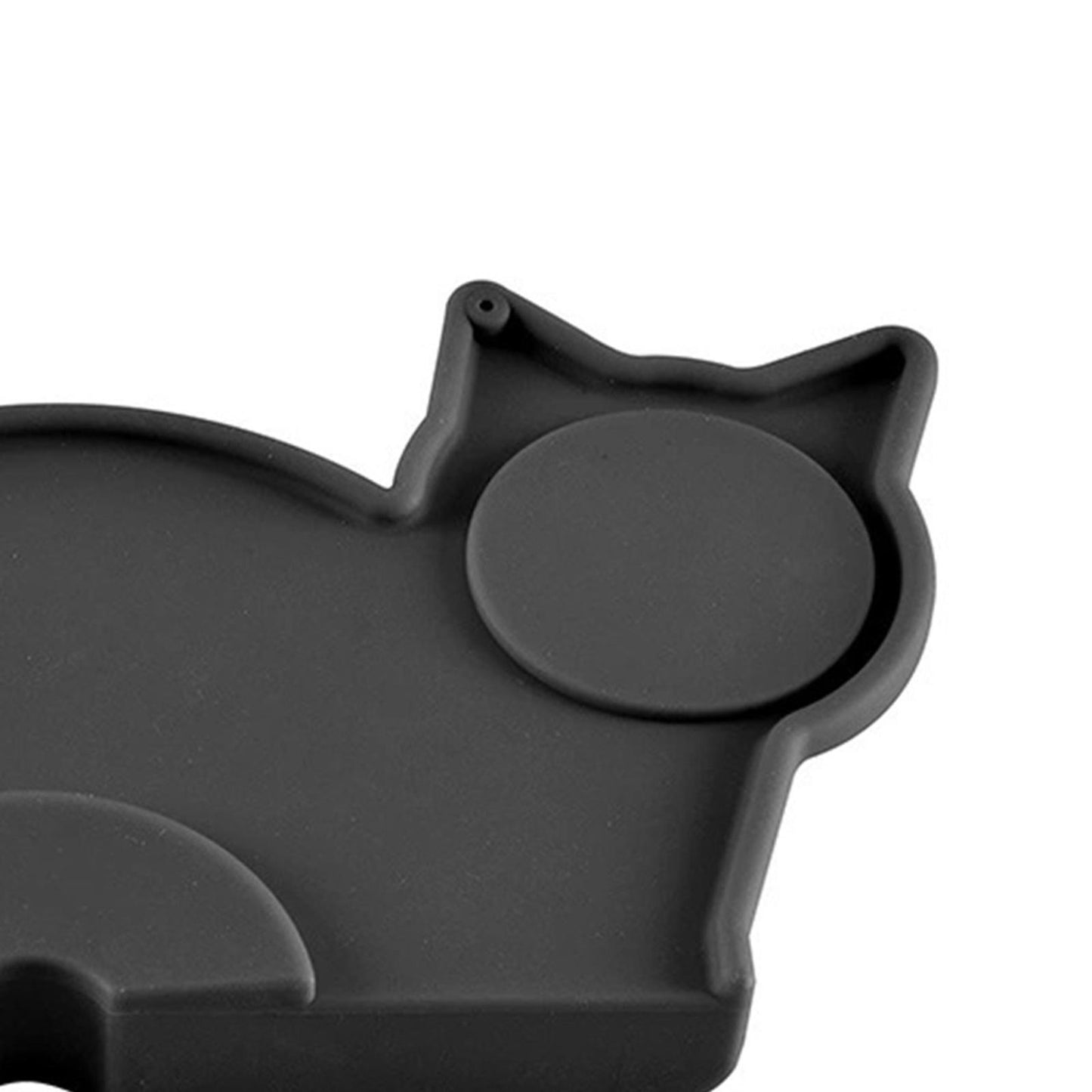 Coffee Tampering Tamping Corner Mat Holder Silicone Pad Anti-Slip Black
