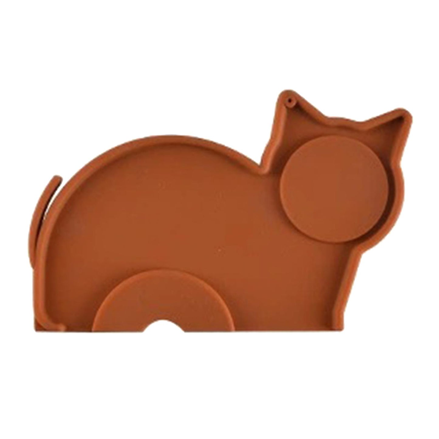 Coffee Tampering Tamping Corner Mat Holder Silicone Pad Anti-Slip Brown