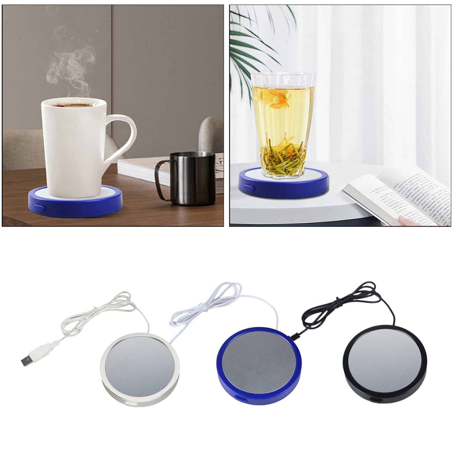 Electric Mug Warmer Desktop Beverage Keep Warm Drinking Cup Heating Black