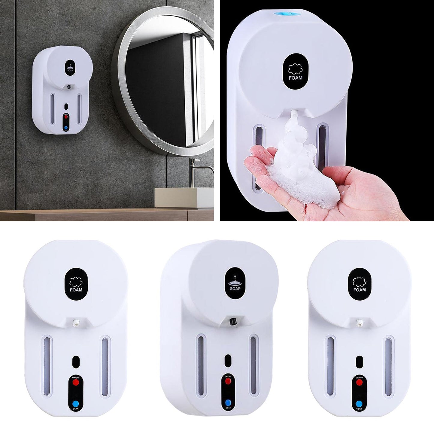 Touchless Soap Dispenser Automatic Handsfree Soap Dish Battery Foam Type