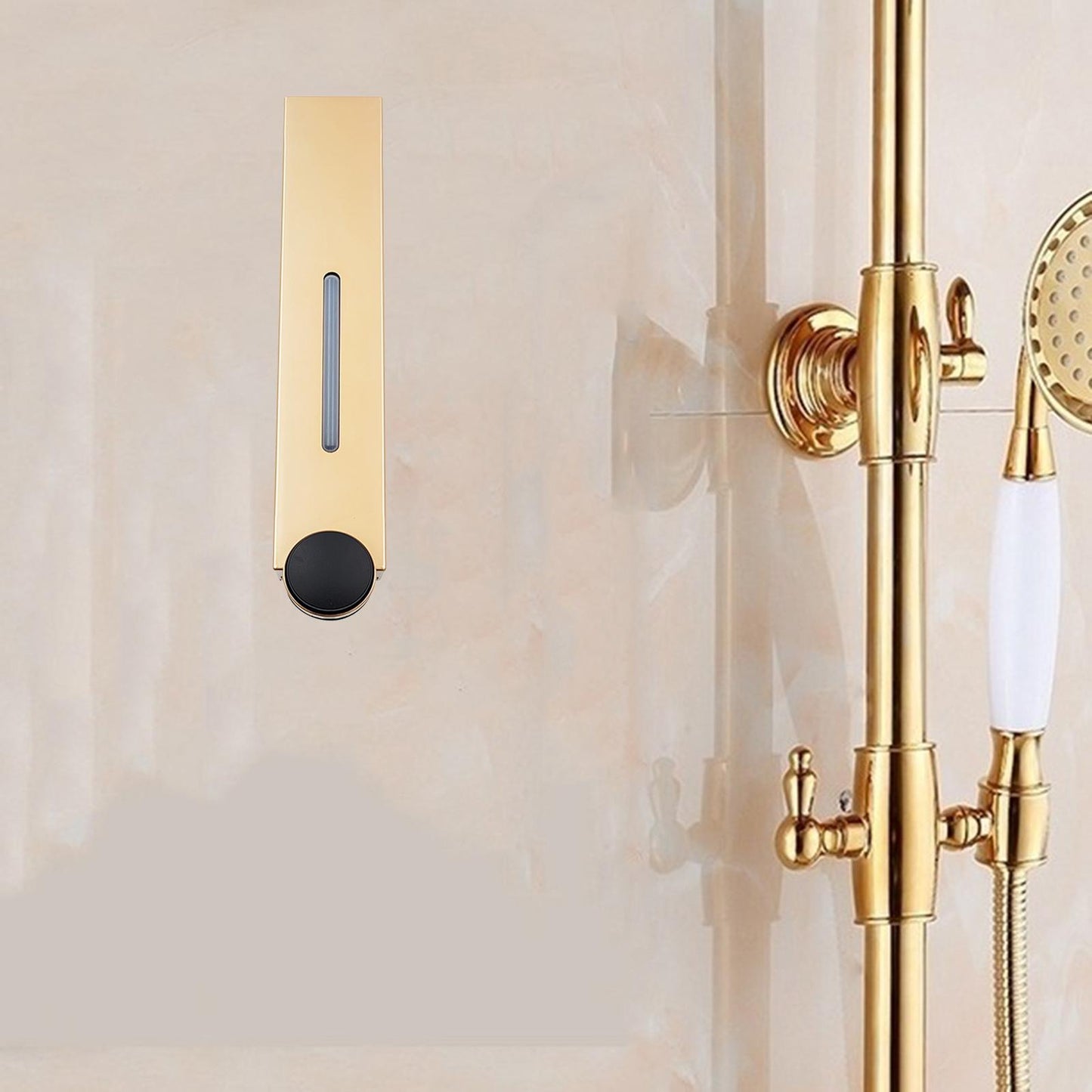 Chamber Soap Dispenser Hand Press Lotion Shampoo Gel Pump Bottle Office Cafe Gold Single
