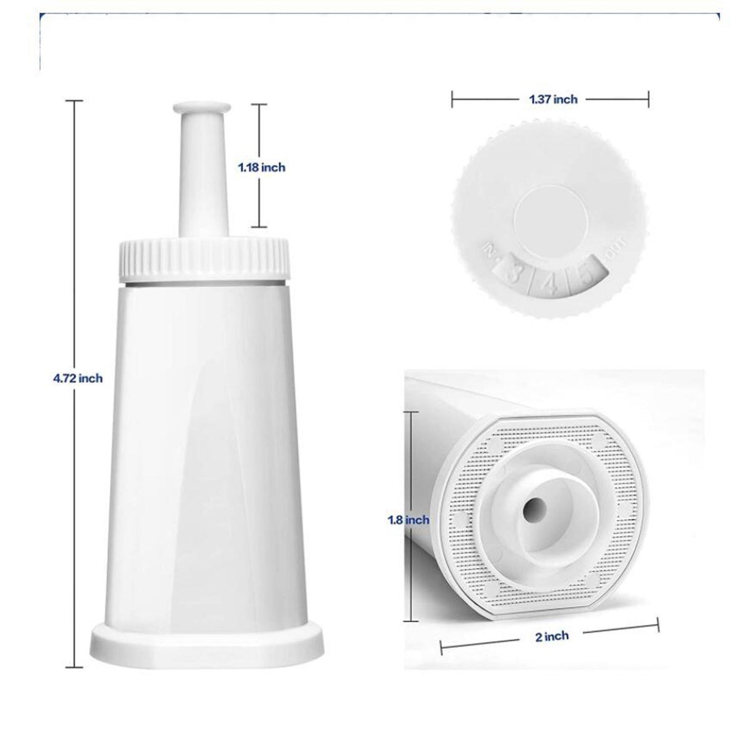 Pack of 2 Water Filters for Barista Coffee Machine Parts #BES008WHT0NUC1