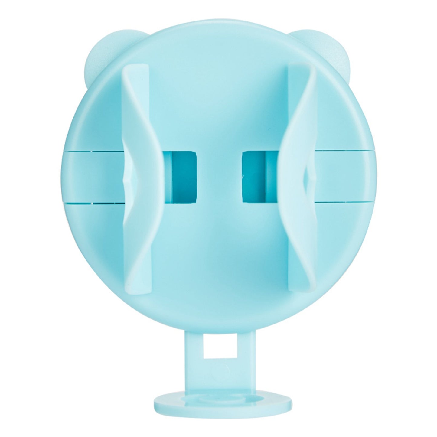 Multifunctional Wall Mount Wall Suction Type Toothbrush Holder for Bathroom blue