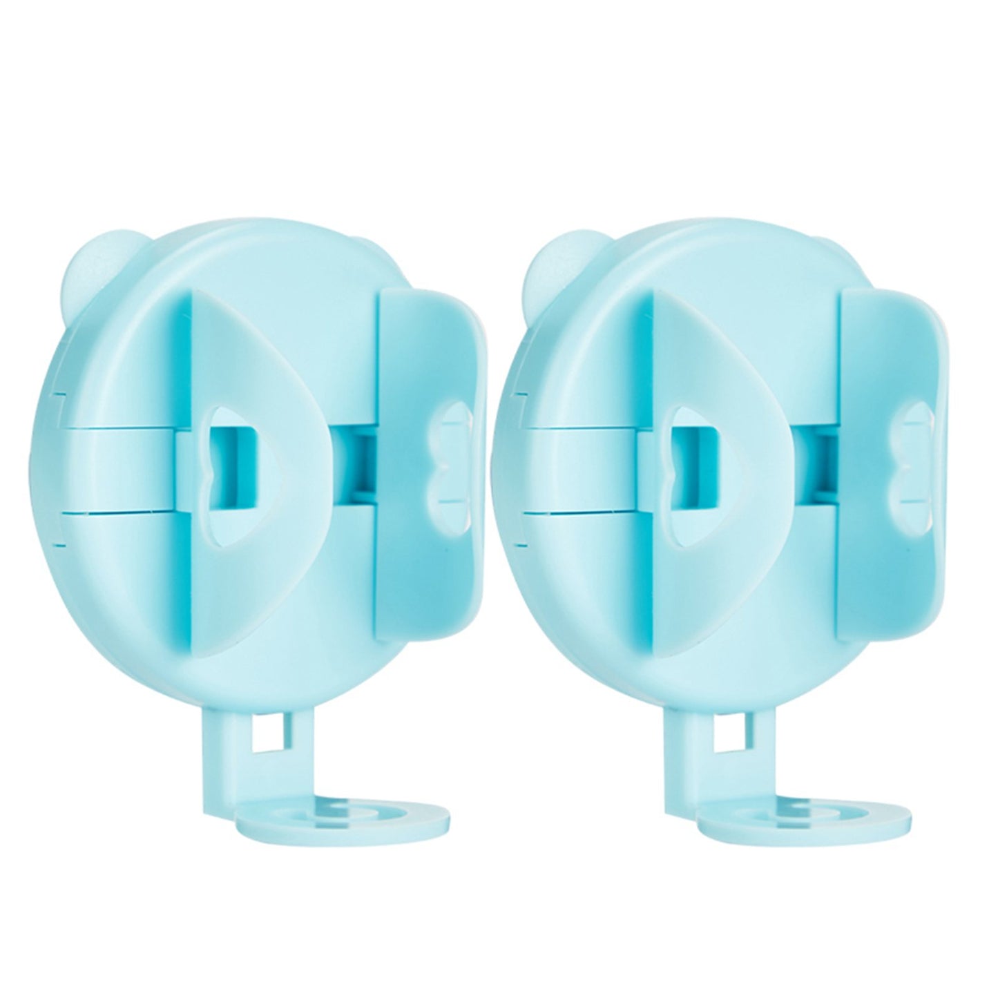 Multifunctional Wall Mount Wall Suction Type Toothbrush Holder for Bathroom blue