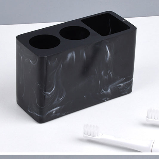 Desktop Toothbrush Holder Toothpaste Holder Organization Vanity Accents black
