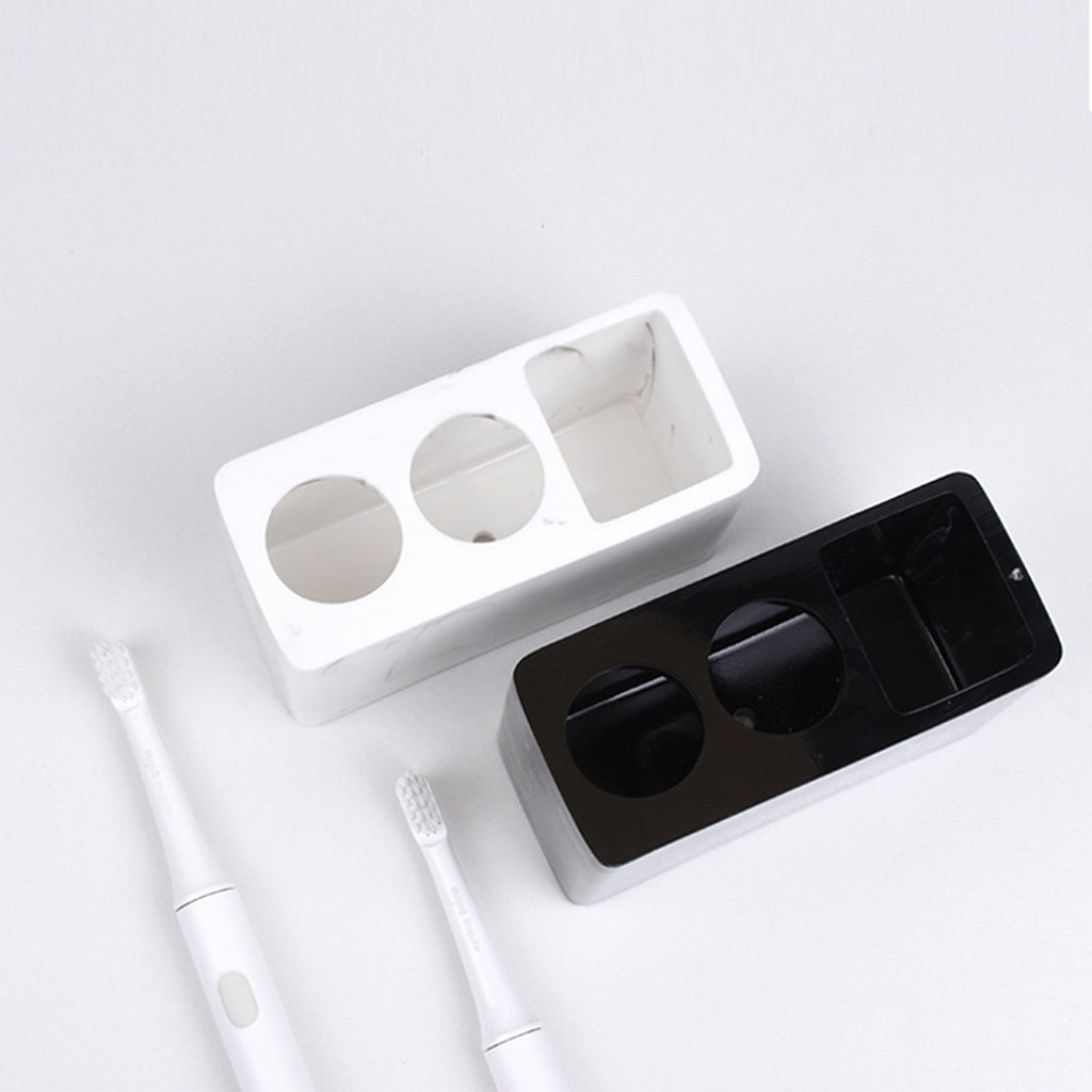 Desktop Toothbrush Holder Toothpaste Holder Organization Vanity Accents black