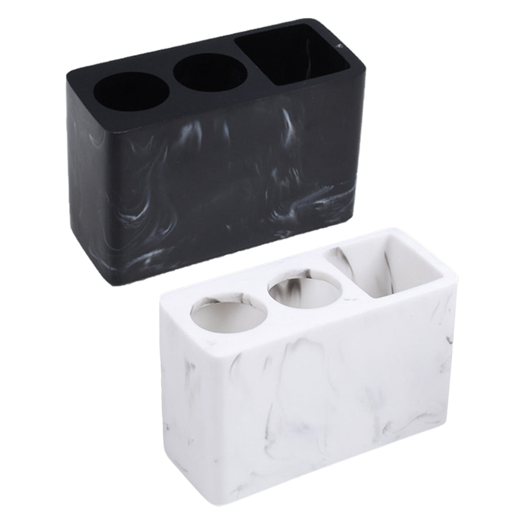 Desktop Toothbrush Holder Toothpaste Holder Organization Vanity Accents black