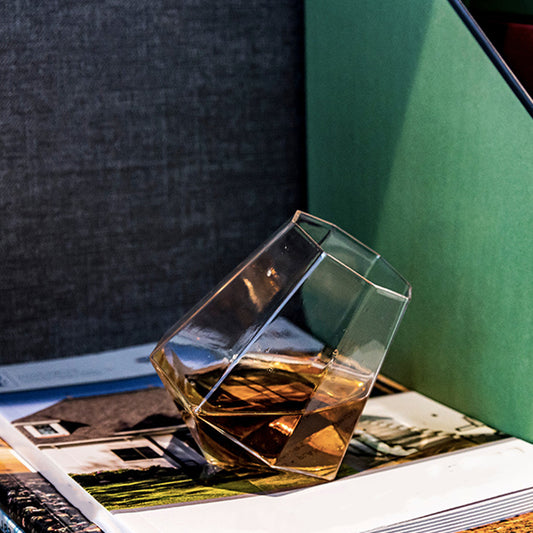 Crystal Octagonal Glass Lustre Elegant Brandy Diamond Octagonal Glasses
