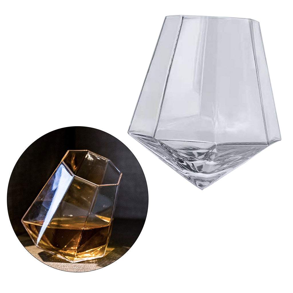 Crystal Octagonal Glass Lustre Elegant Brandy Diamond Octagonal Glasses