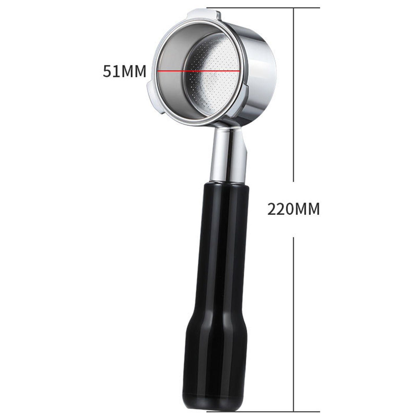 51mm Coffee Bottomless Portafilter Filter Basket Replacements for Delonghi C