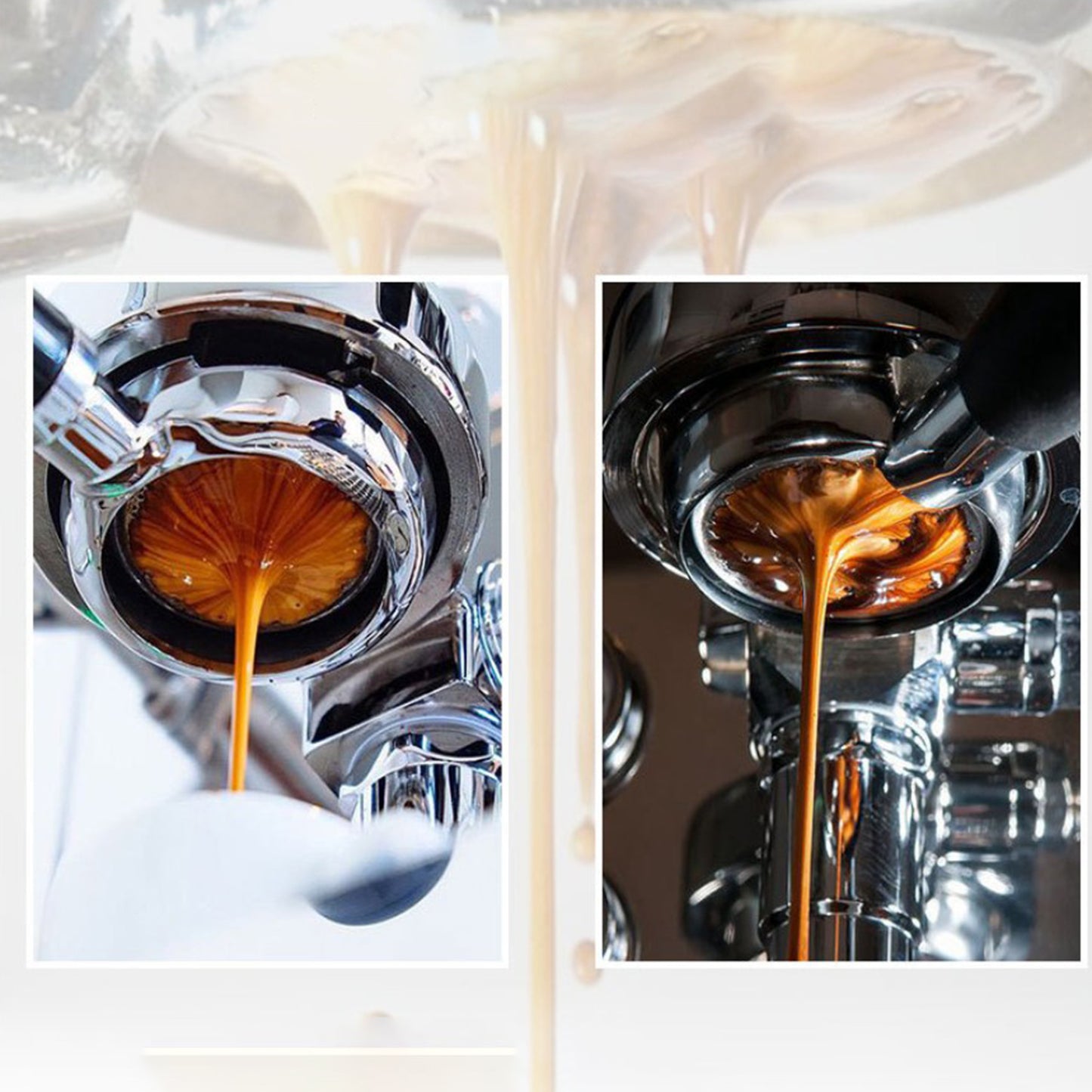 51mm Coffee Bottomless Portafilter Filter Basket Replacements for Delonghi E