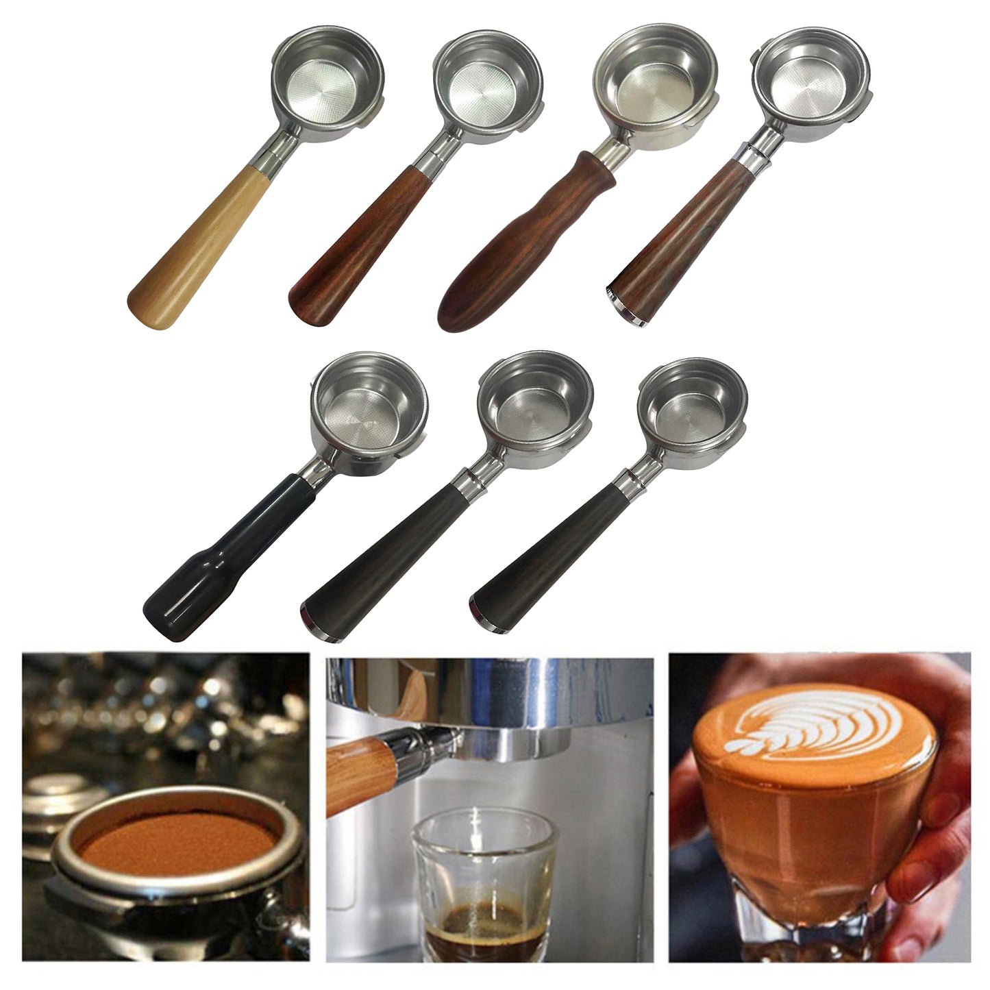 58mm Coffee Bottomless Portafilter Filter fits for Breville BES920 980 A