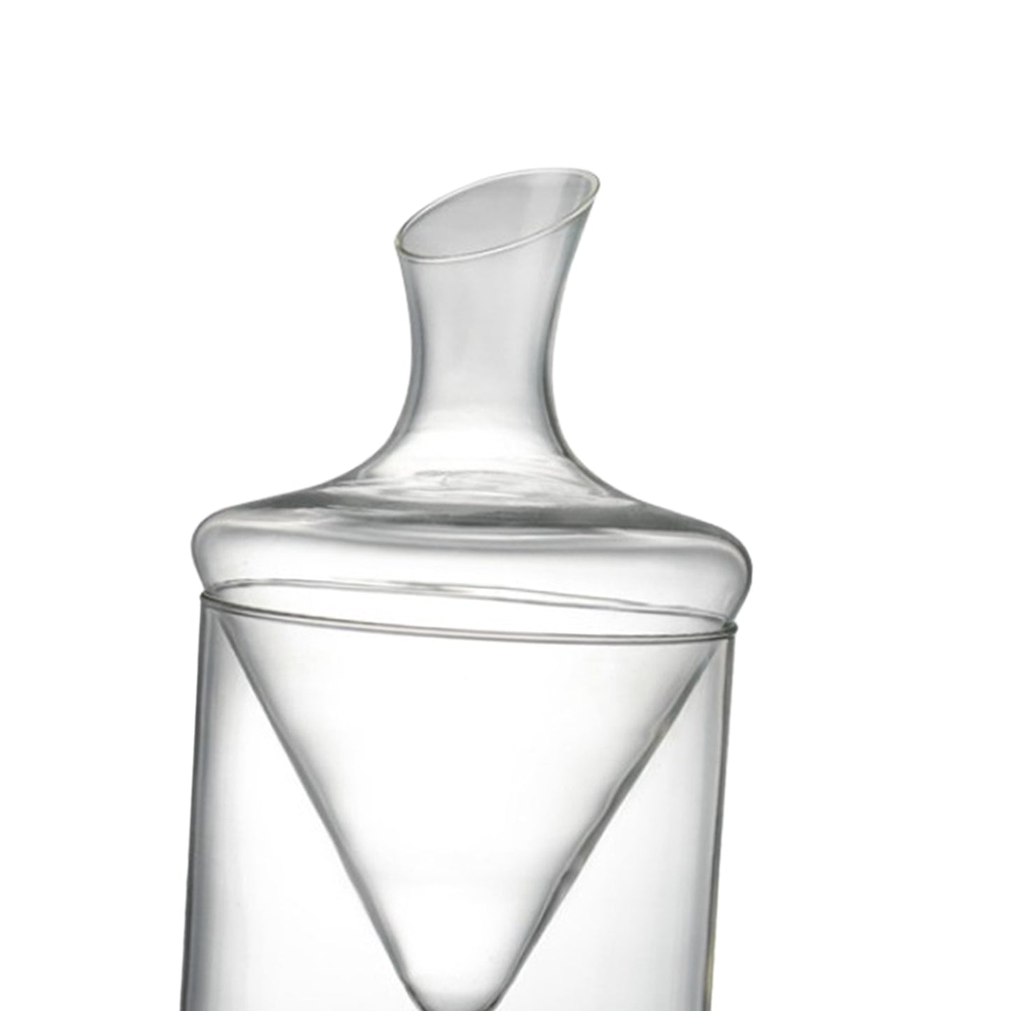 Glass Decanter High Transparent Drinks Parties Oblique Mouth Great Present