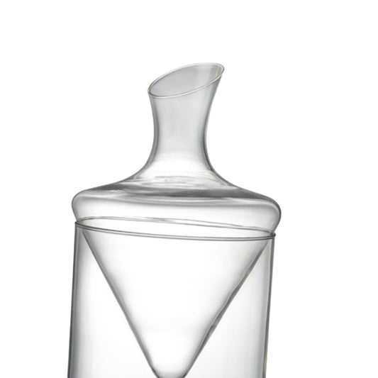 Glass Decanter High Transparent Drinks Parties Oblique Mouth Great Present