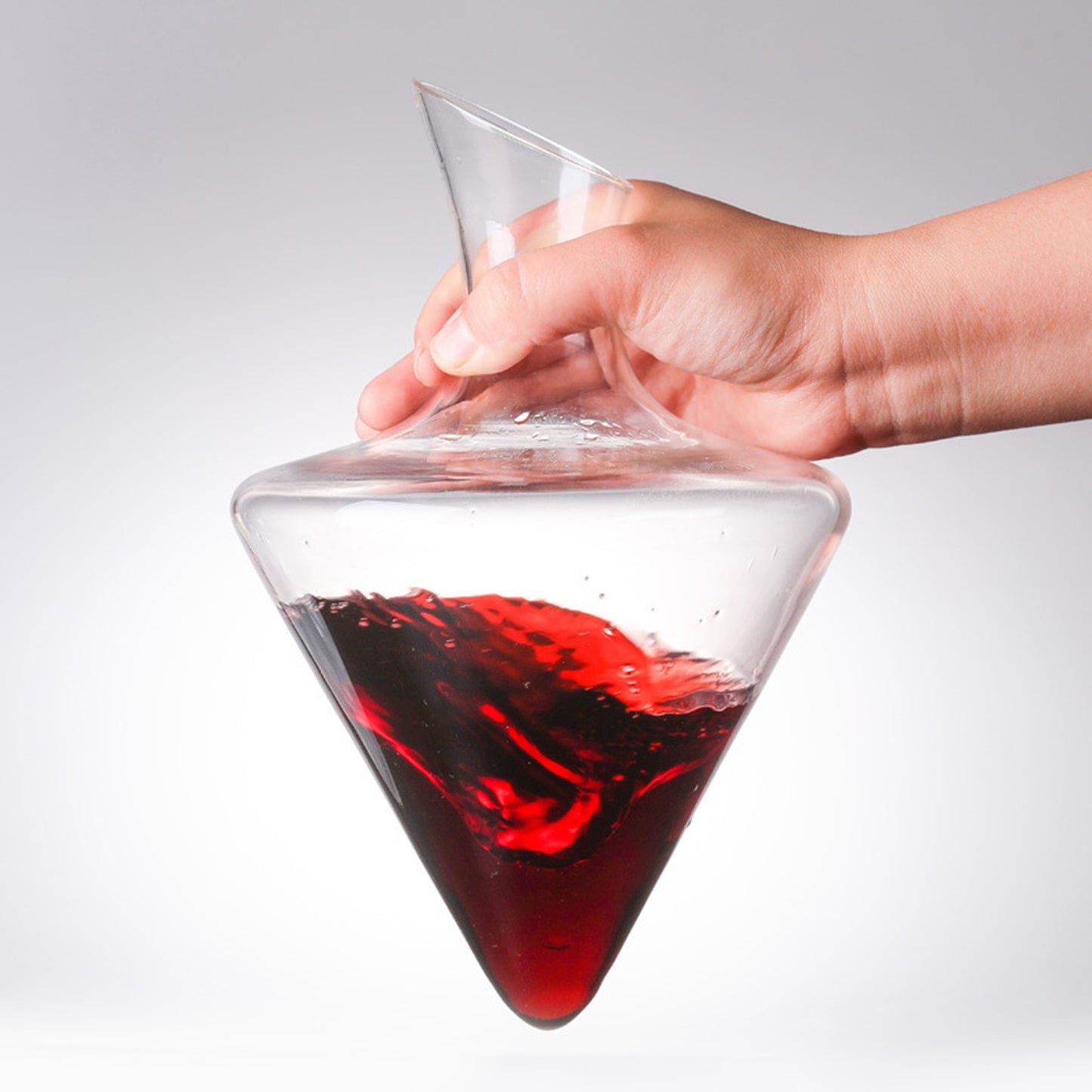 Glass Decanter High Transparent Drinks Parties Oblique Mouth Great Present