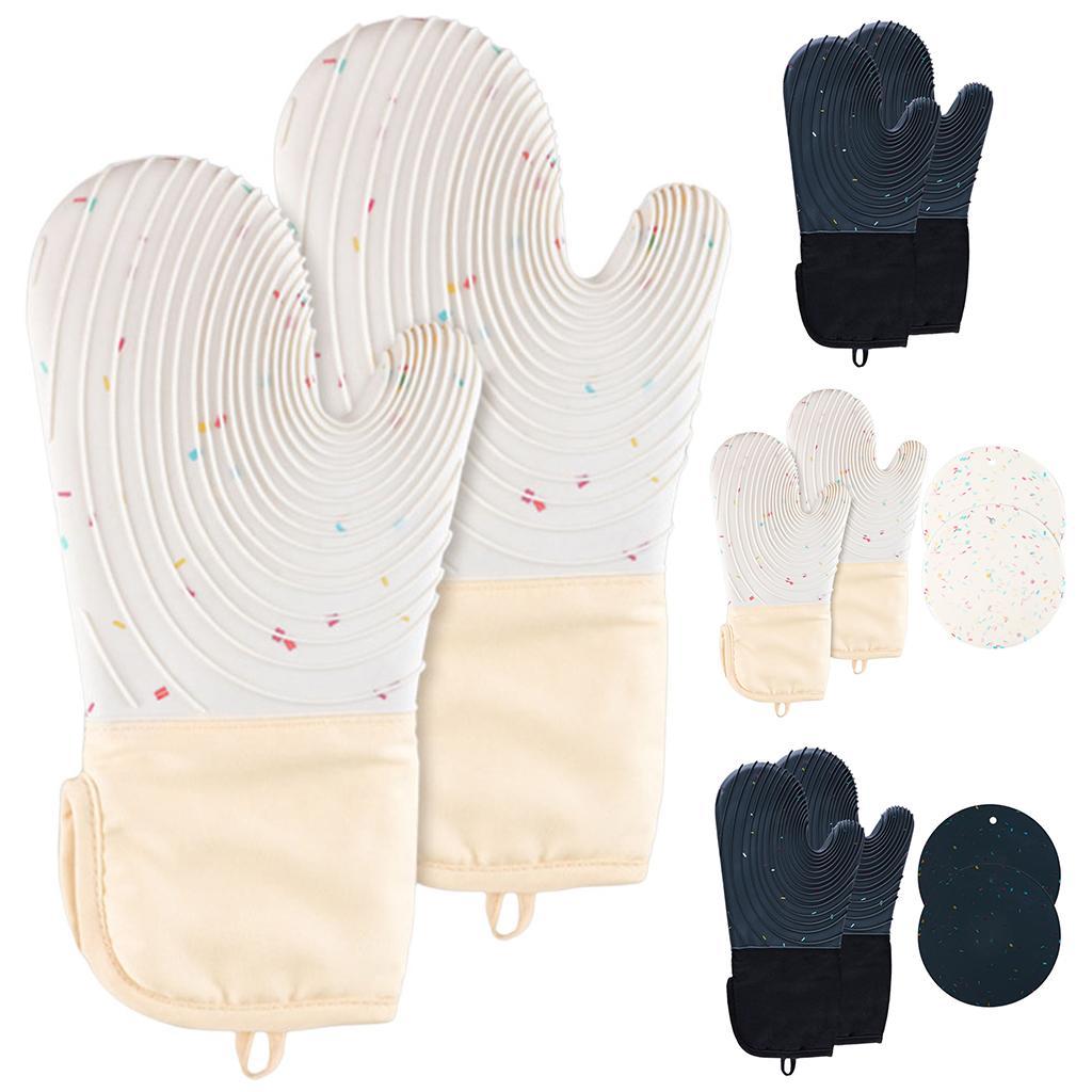 Creative Kitchen Oven Mittens Water Waterproof Mitts Heat Insulation Gloves White