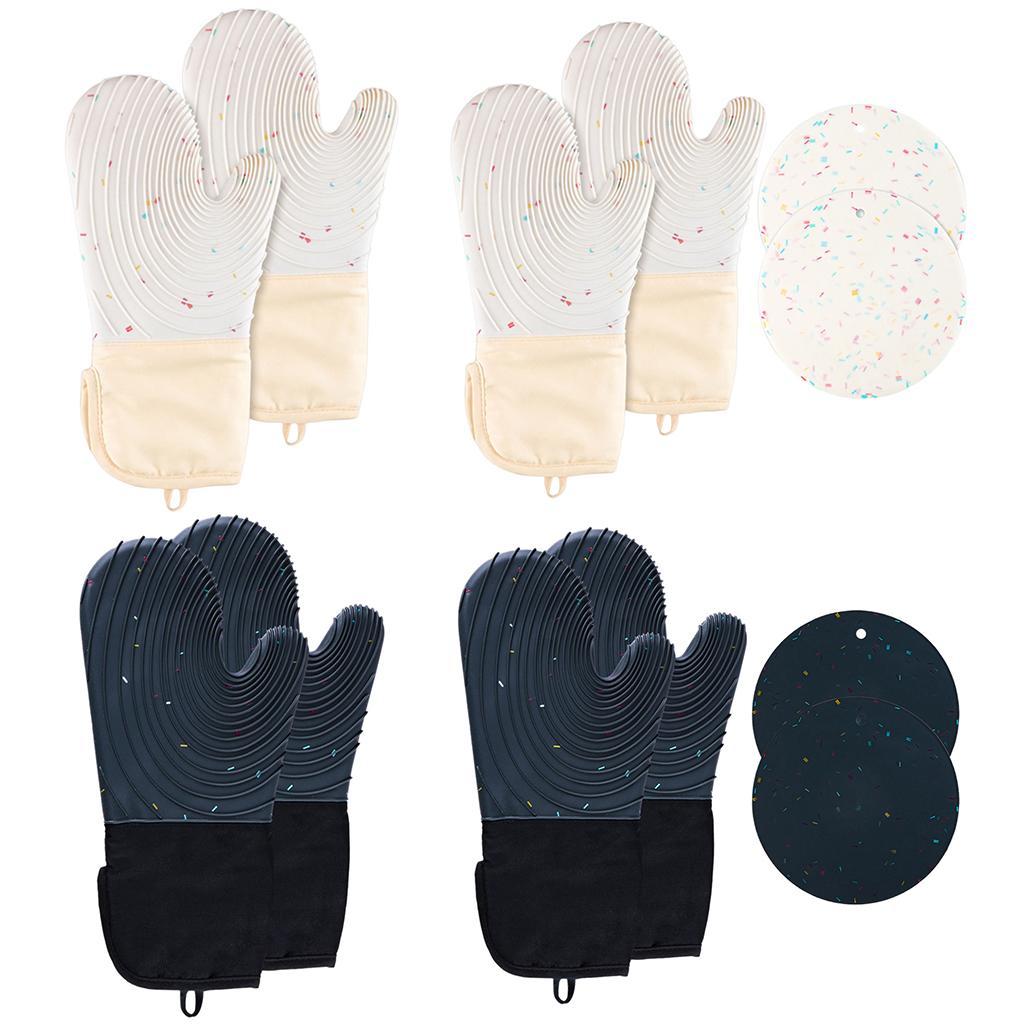 Creative Kitchen Oven Mittens Water Waterproof Mitts Heat Insulation Gloves White