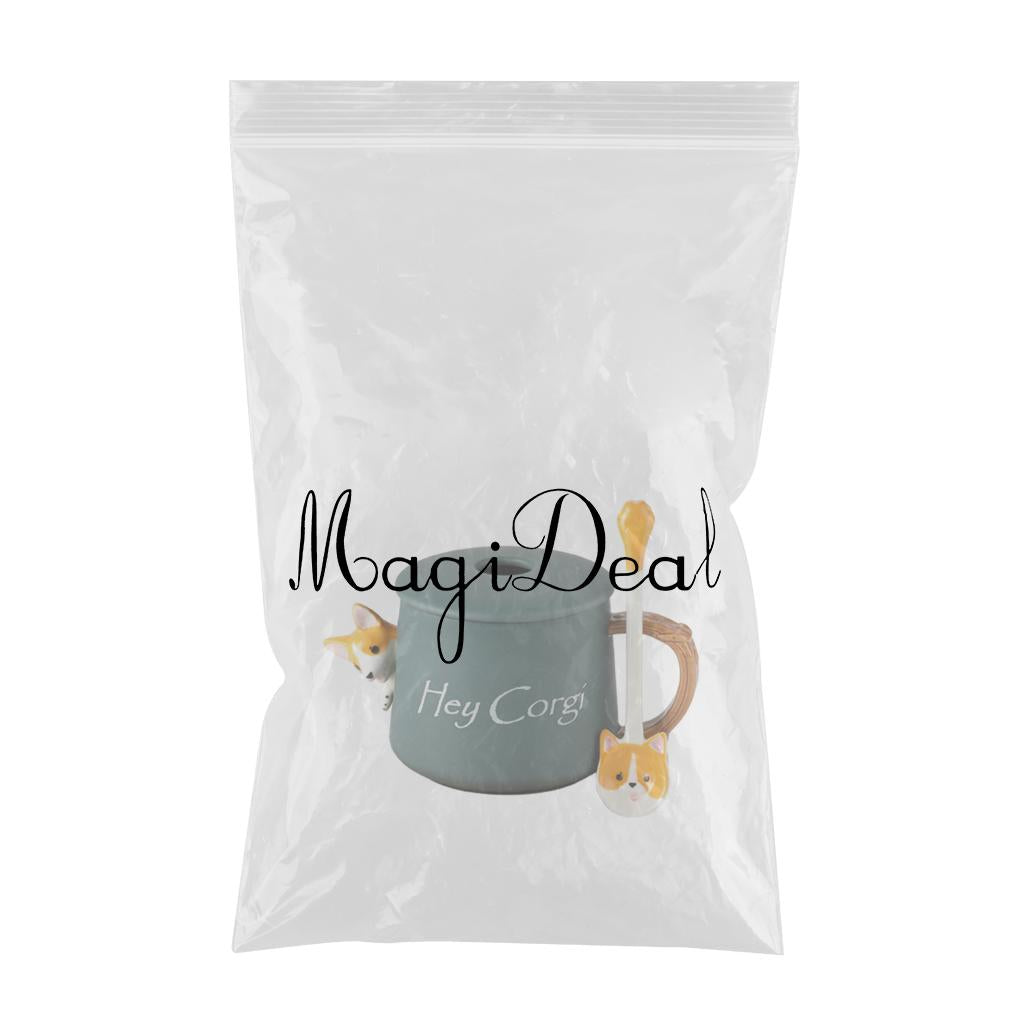 3D Corgi Ceramic Mug Novelty Juice Drink Cup for Girl Friends Green