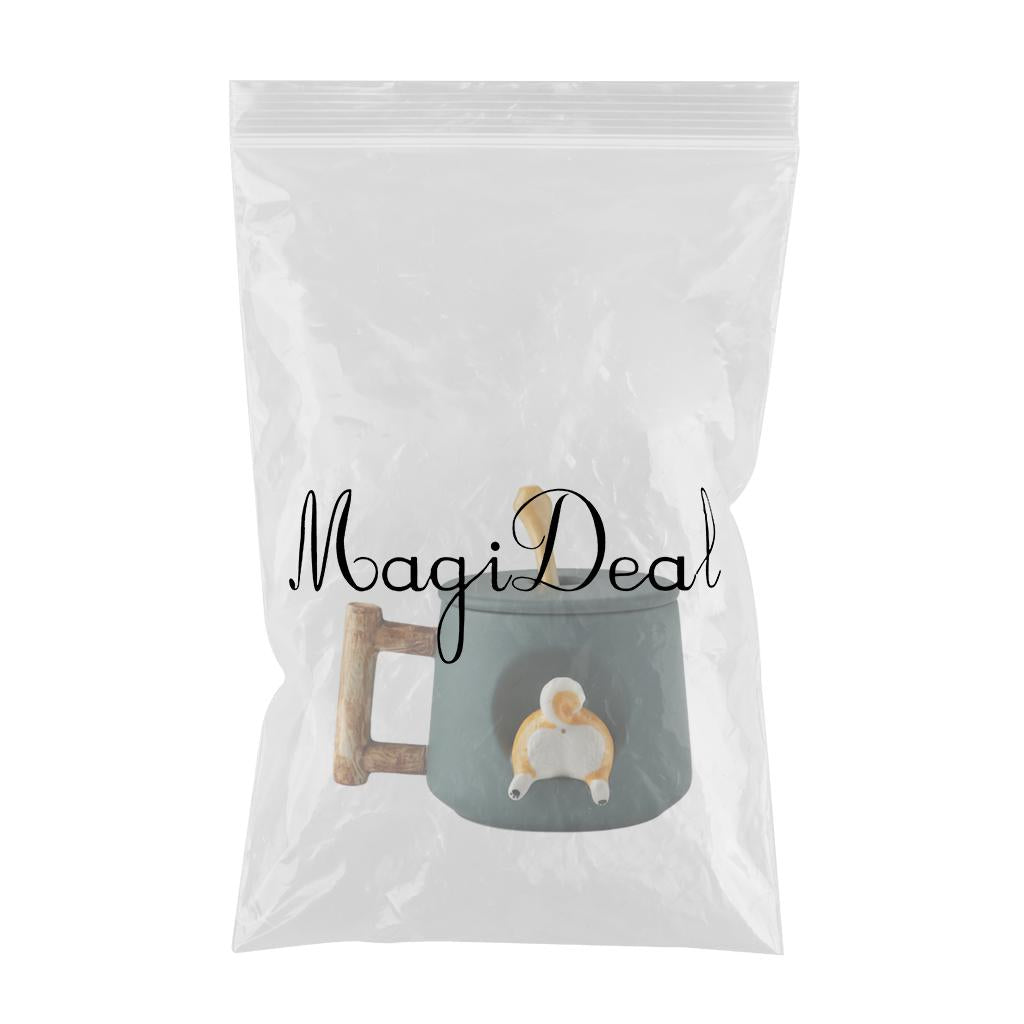 3D Corgi Butt Ceramic Mug Funny Cappuccino Cup Morning Mugs Dark Green