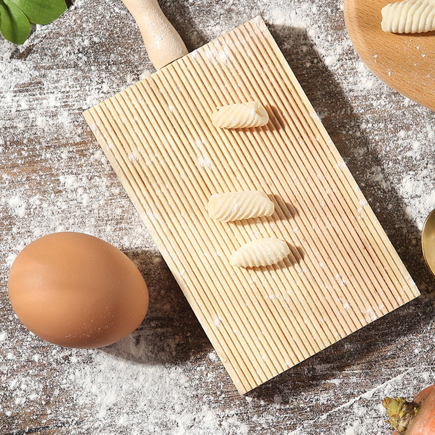 Wooden Pasta Board Handmaking Kitchen Cooking Home Making Stick Roller