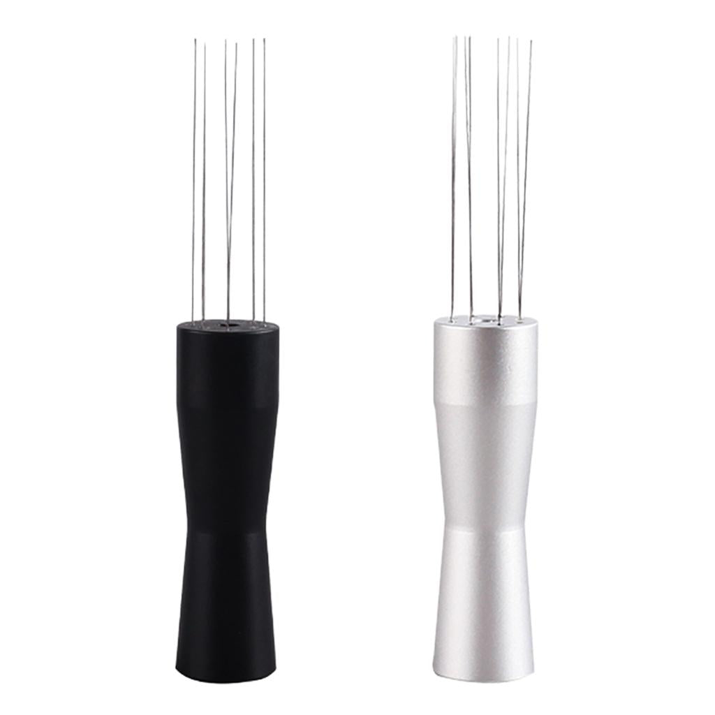 Needle Style Coffee Tamper Distributor Espresso Hand Stirrer Tool Silver