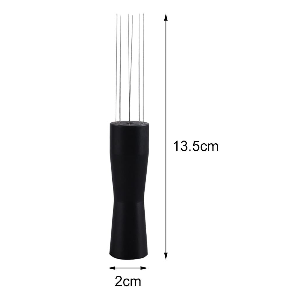 Needle Style Coffee Tamper Distributor Espresso Hand Stirrer Tool Black