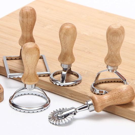 Cookies Press Stamp Set Cutter Dough Pasta Maker With Wooden Handle