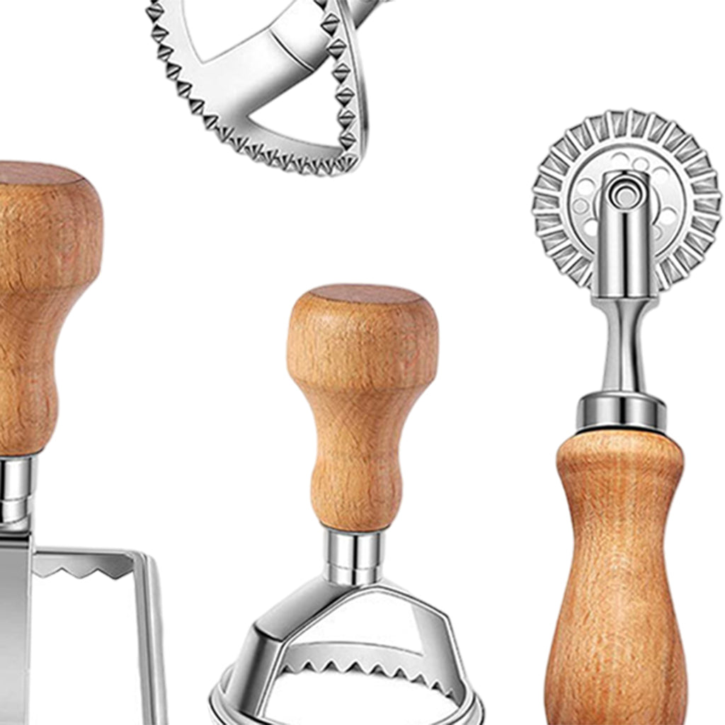 Cookies Press Stamp Set Cutter Dough Pasta Maker With Wooden Handle